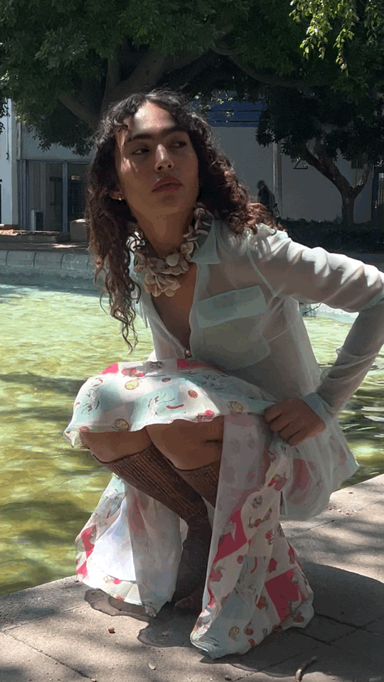 The Garza Stamp Skirt by Kenzo