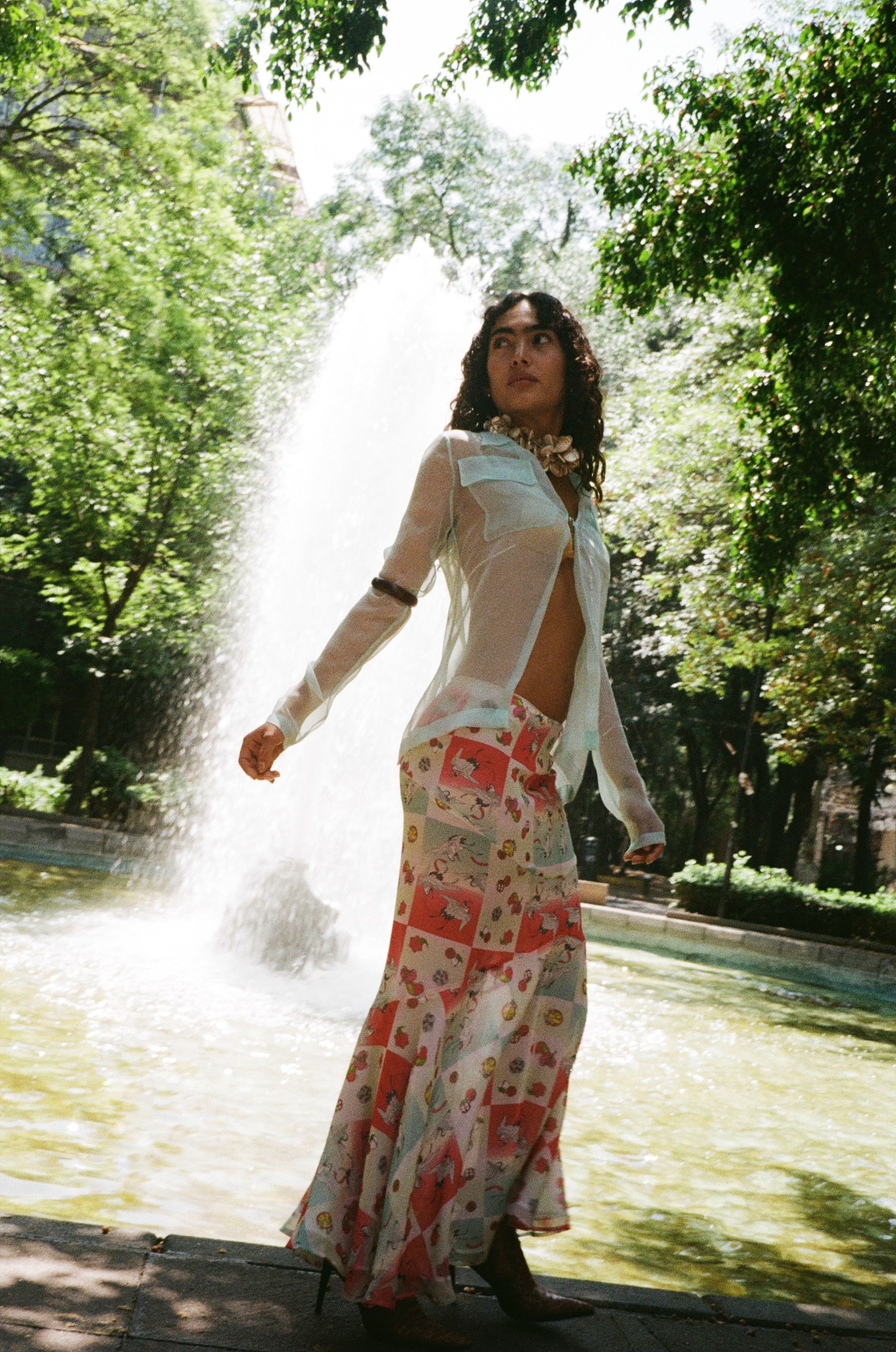 The Garza Stamp Skirt by Kenzo