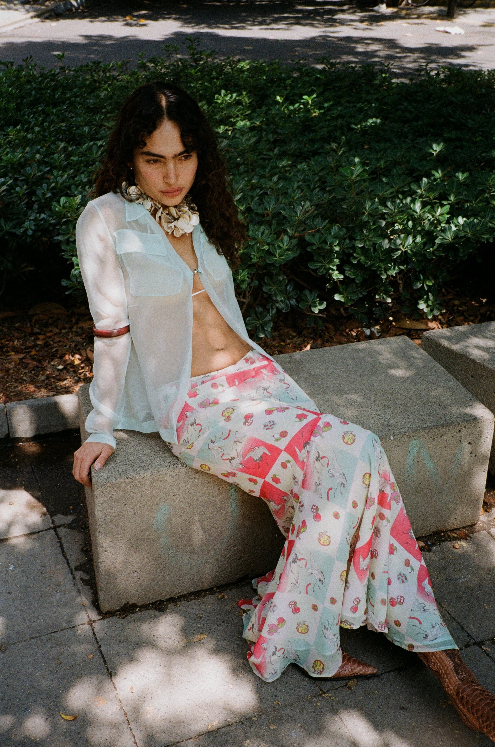 The Garza Stamp Skirt by Kenzo