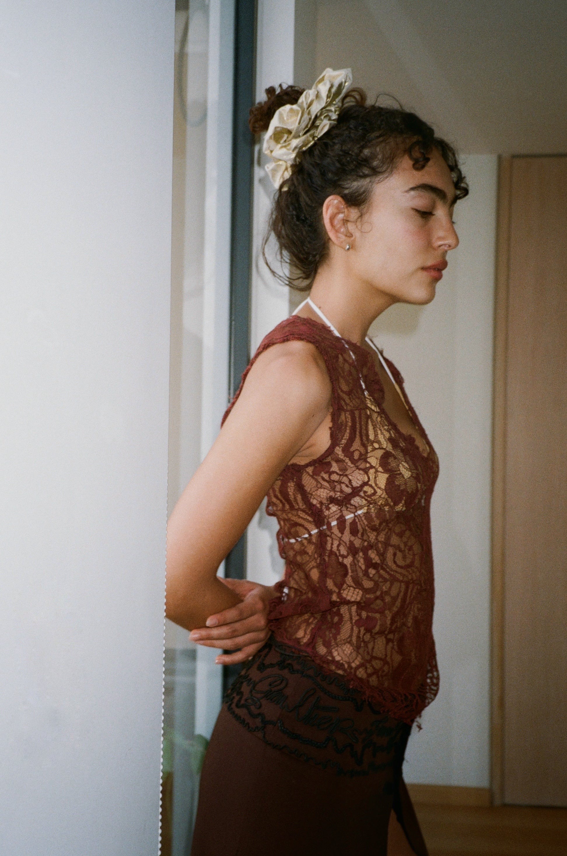 Puntillísmo Lace Top