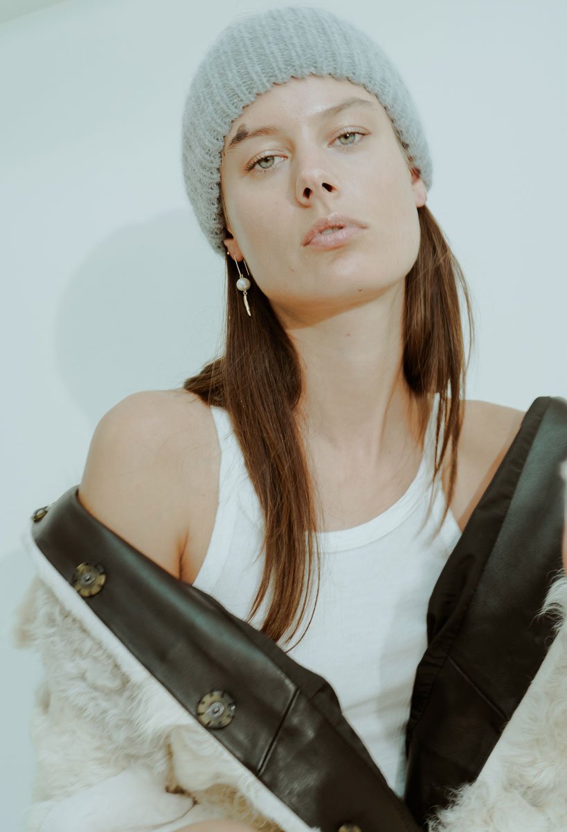 Bordeaux Headband Light Grey Melange