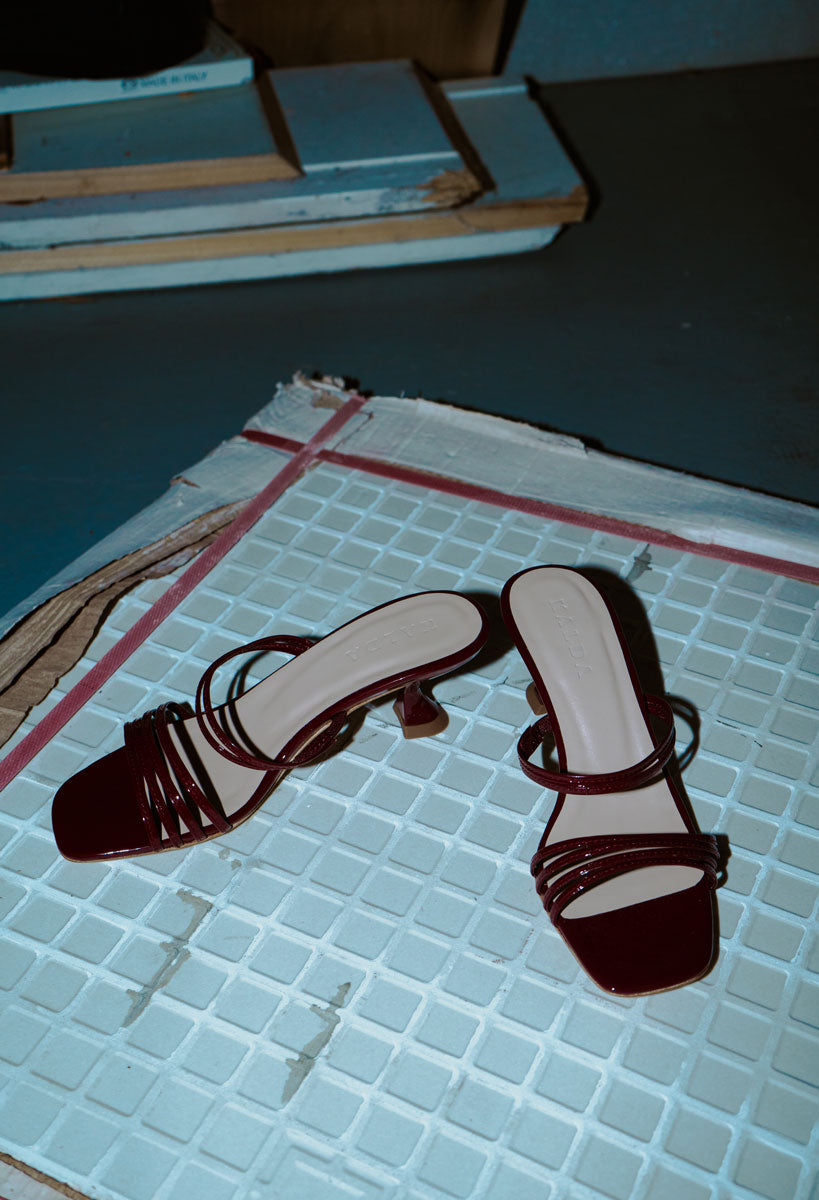Simon Mini Sandals Burgundy