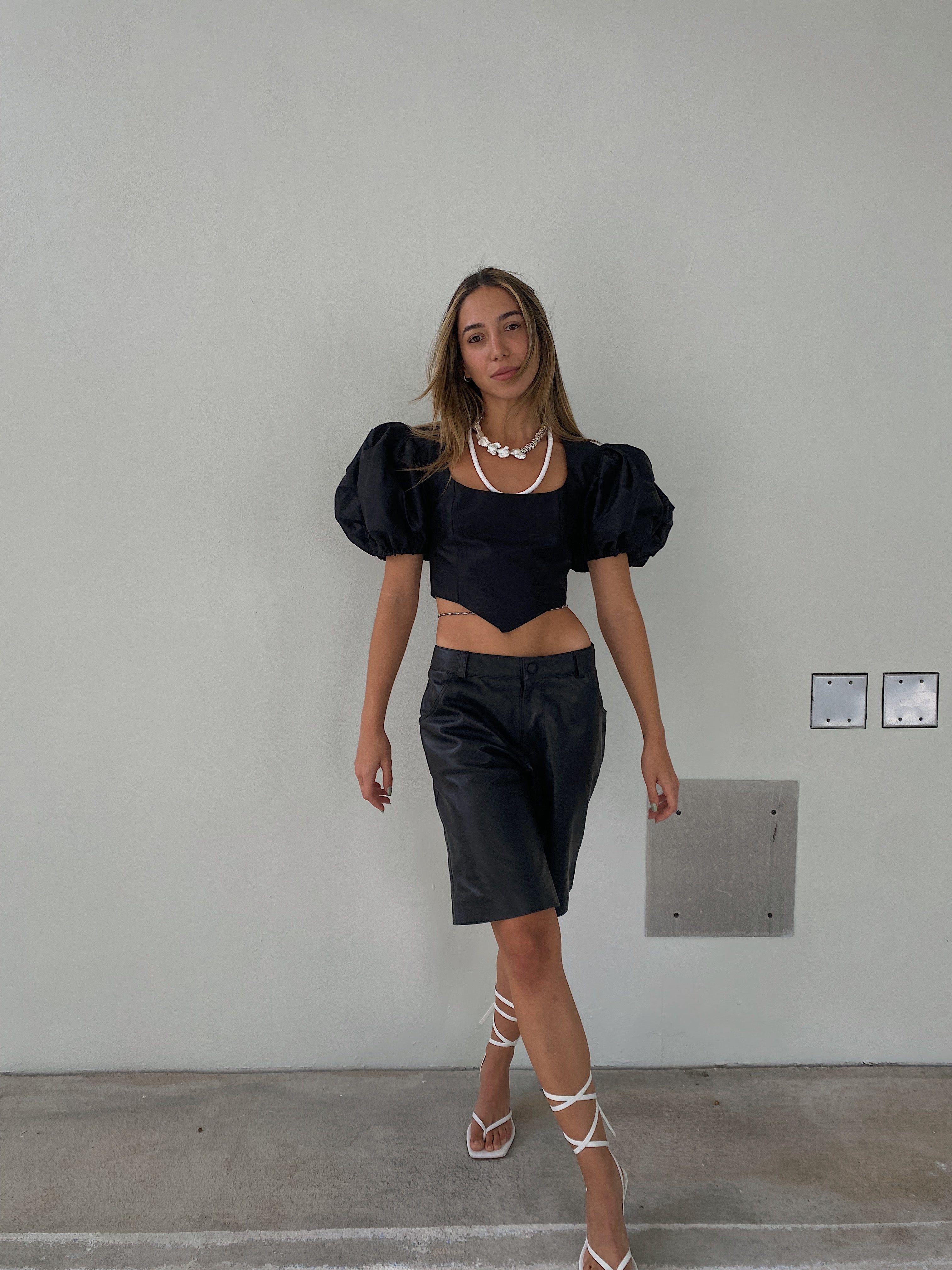 Silk Volume Crop Top